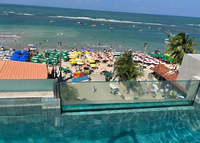 Flat Beira-Mar Lindo Mar Azul Apartamento Pôrto das Galinhas